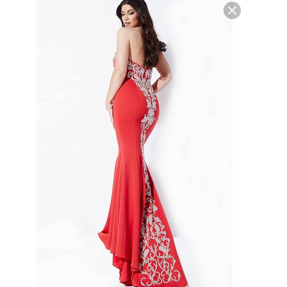 Jovani Red Fitted Prom Dress